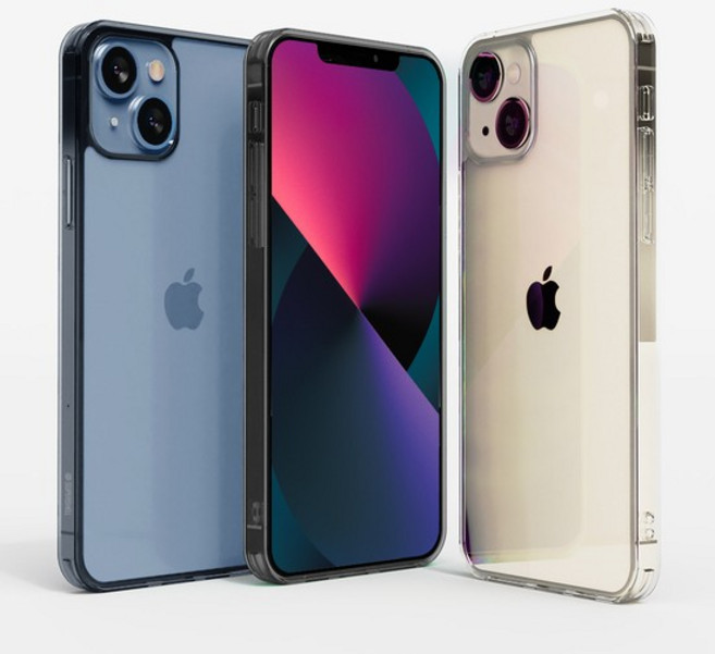 슈퍼쉘 아이폰 13용 글라스 슬림 투명 케이스