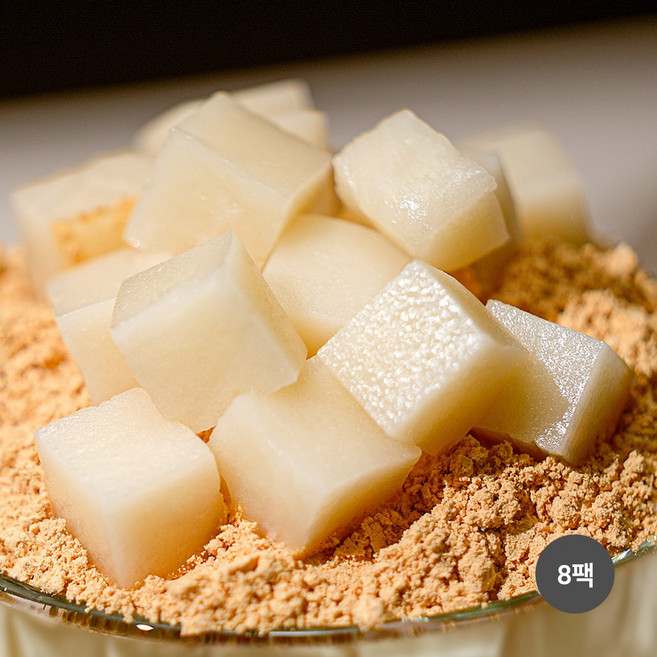 무궁화푸드 찹쌀 사각 빙수떡 140g 팥빙수 찰떡 여름 빙수토핑, 8개