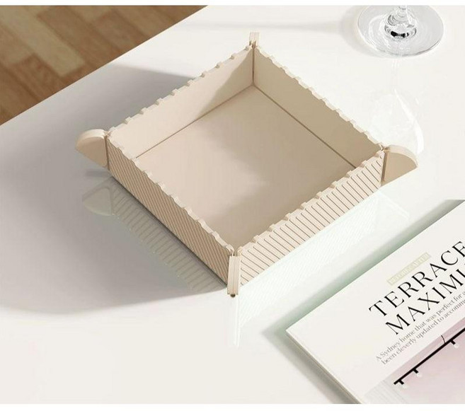 접이식 자석 접시 다용도사용가능 제니오숲, 1개, 베이지