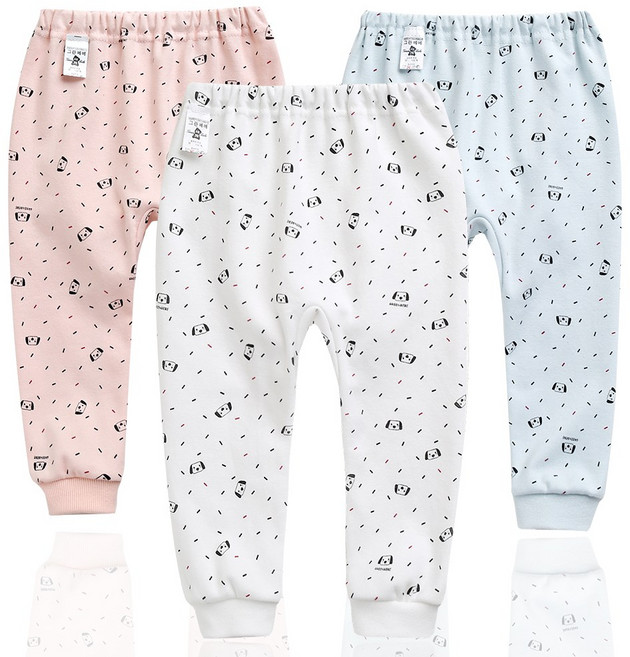 그린베베 국내생산 봄가을 영유아용 바둑이 양면실내바지