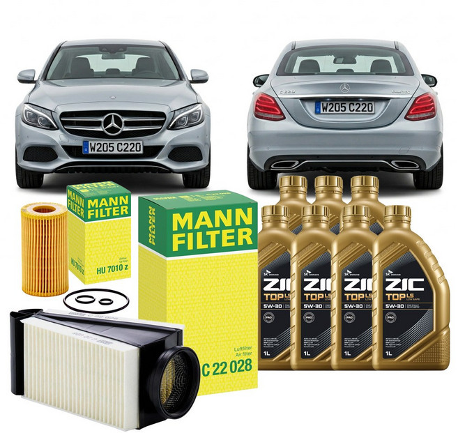 벤츠 C클래스 C220 C220d 14.03-18.07 W205 OM651.921 디젤 엔진오일세트 만필터+지크탑, 차량 정보 확인하였습니다.