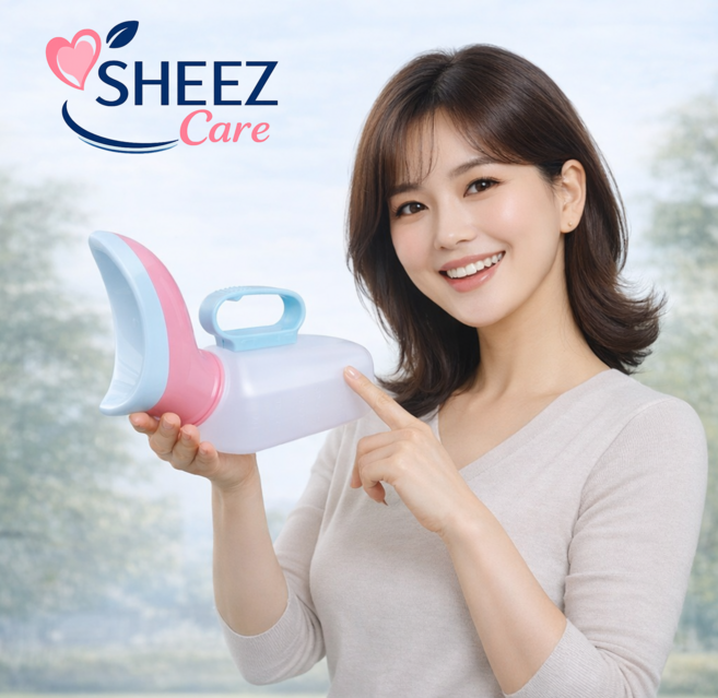 [오픈특가]SHEEZCare 여성 휴대용 소변기 고급형 캠핑 차박 차량용 비상 소변통, 1개, SHEEZ Care 프리미엄