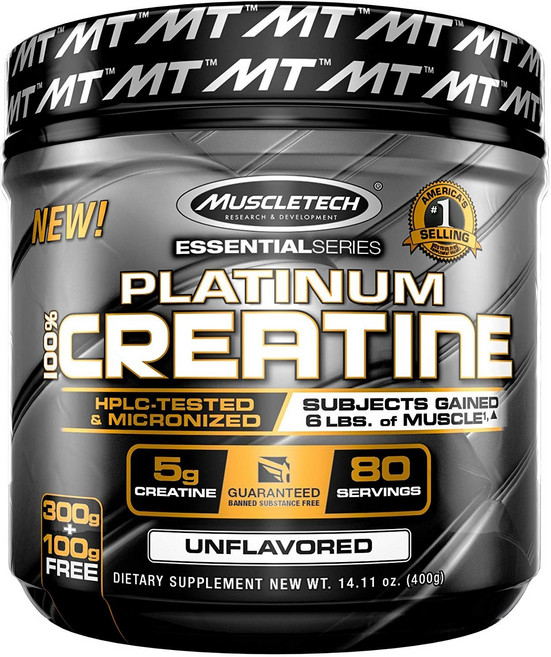 MUSCLETECH 肌酸粉 無味, 400g, 1瓶
