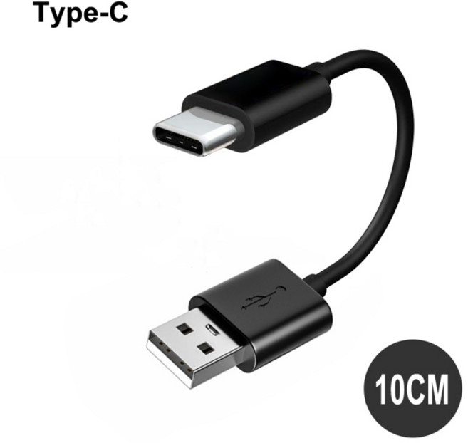 GEEKI 스마트폰 휴대폰 충전 케이블 20/10cm 울트라 숏 USB C 3A 남성 A-남성 -C 데이터 와이어 코드 삼성 호환 화웨이 샤오미 고속, 1개, [06] 10CM Black Type-C, 6) 10CM Black Type-C