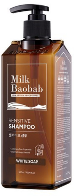 밀크바오밥 센서티브 샴푸 화이트솝, 2개, 500ml