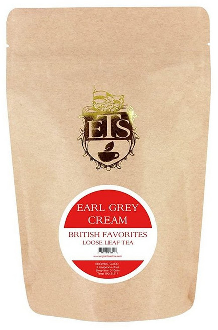 English Tea Store 루즈 리프 루이보스 허브 티 118.3ml(4온스), 얼 그레이 크림 티 파우치 - 메트로폴리탄 블렌드, 4 Ounce (Pack of 1), 1개, 1개