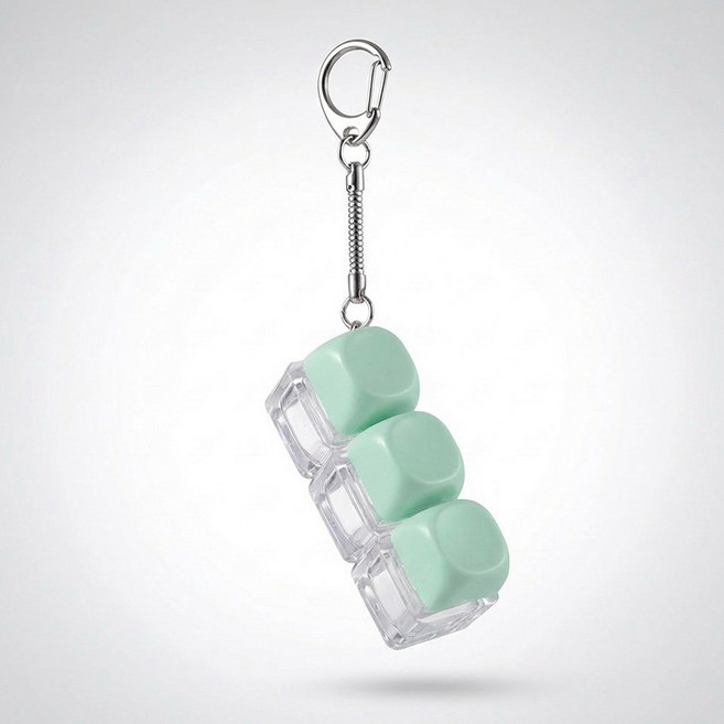치프몰 파스텔 키보드 열쇠고리, 1개, 3캡 그린