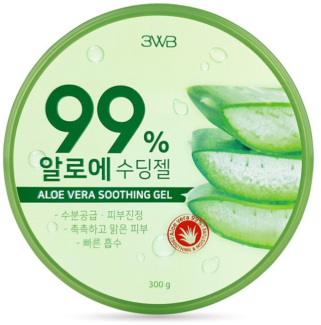 3WB 예쁜얼굴 알로에베라 99% 수딩젤 300g [3개], 3개