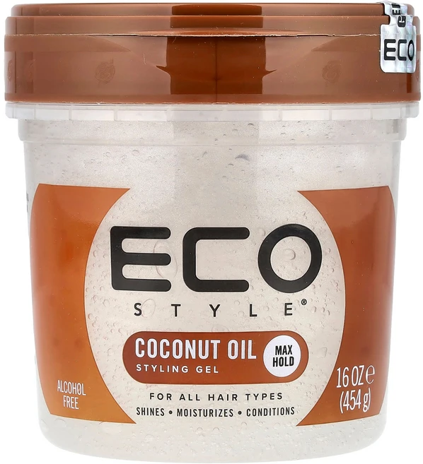 에코 스타일 스타일링 젤 맥스 홀드 모든 모발 타입용 코코넛 오일 함유 454g TYE-00416 - 쿠팡