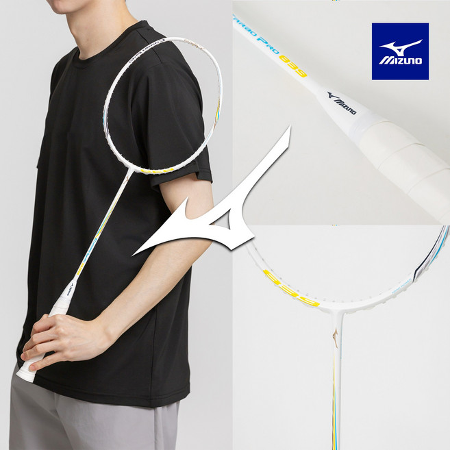 미즈노 CARBOPRO 카보프로 839 4U 배드민턴라켓 동호회 라켓추천 초급자 중급자, 트라이온 파워필101(0.68), 26(남성적정), 1개