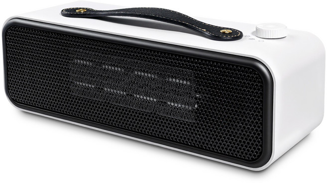 탁상용 절전형 PTC 미니 온풍기 빠른 발열 전기히터 난방기 발난로, 블랙