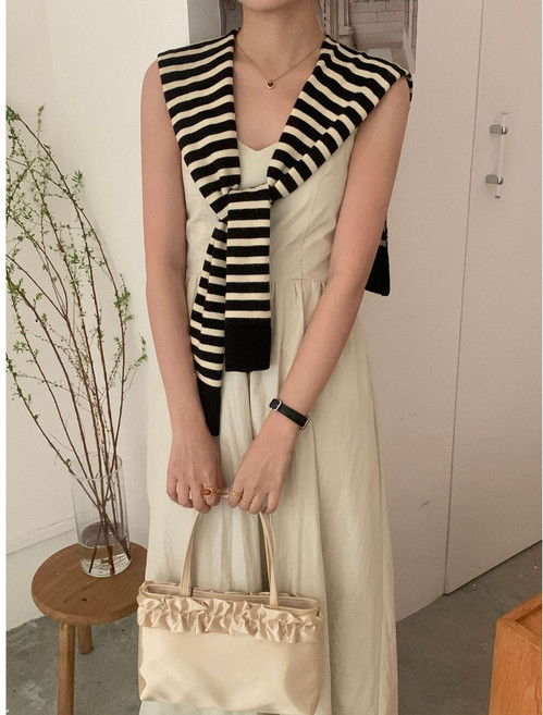 [리윤] 스트라이프 숄 가디건 봄여름 남방 코디 어깨숄 세련된 코디아이템 2col