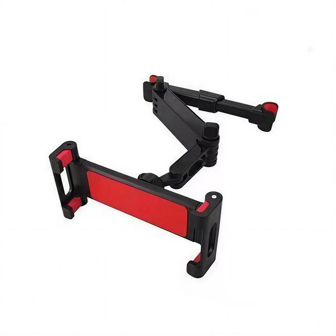 차량용 뒷좌석 헤드레스트 핸드폰 태블릿 텔레스코픽 지지대 뒷좌석 헤드레스트, 블랙 & 레드