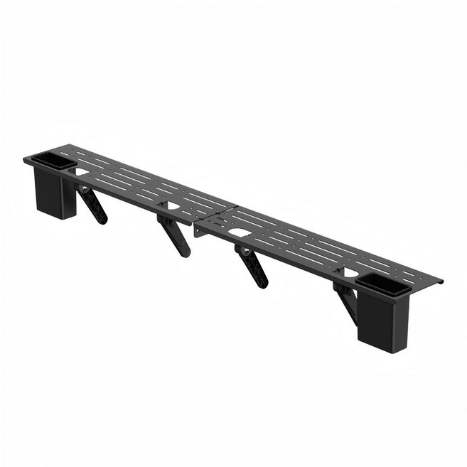 Allilio 다용도 TV 셋탑박스 선반 접이식 티비 모니터 상단 정리대, 1개, 블랙