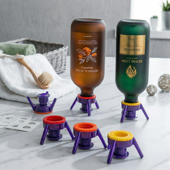 거꾸로캡 샴푸 알뜰캡 거꾸로뚜껑 세제 절약 6P, 6개, 퍼플