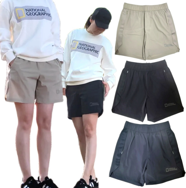 [정품] 내셔널지오그래픽 반바지 남성 여성 바지 남여공용 숏팬츠 (JWD 양말증정)