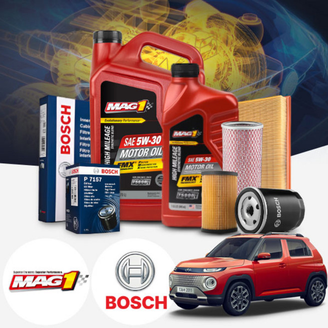캐스퍼 카파 터보 가솔린 맥원 HIGH MILEAGE 5W-30 엔진오일필터세트 4리터, 1개, 4L