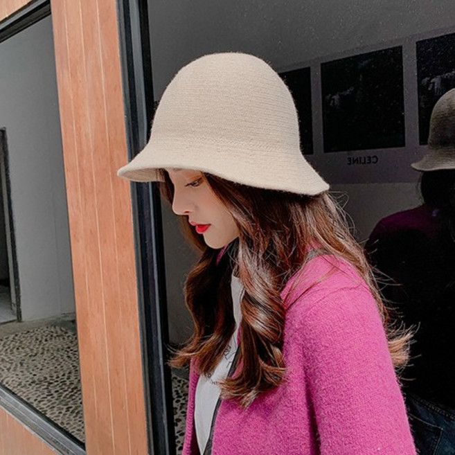 [특가할인] 하루하루 니트 울 와이어 버킷햇 벙거지