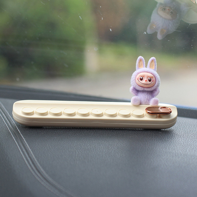 넘버링카 자동차 전화번호판 주차번호판 캐릭터 토끼 라부부 번호판 차량 주차안내판, 1개, 보라 라부부