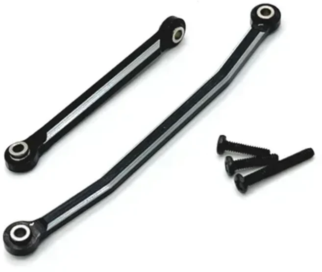 메탈 스티어링 로드 링크 타이 1/24 FMS FCX24 액세서리 업그레이드 부품 키트 RC 모델 크롤러 카 버기, 02 black