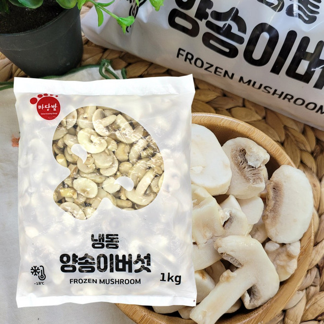 신정 냉동 양송이 슬라이스 1kg 손질 버섯 요리, 신정푸드 냉동 양송이 슬라이스 1kg, 1개