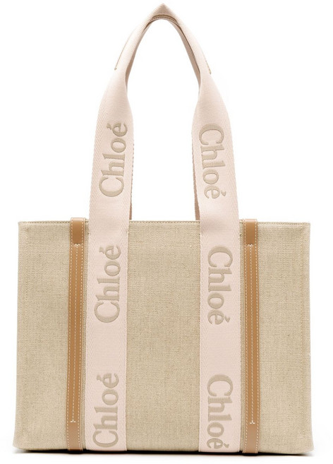 끌로에 우디 미디엄 토트 백
