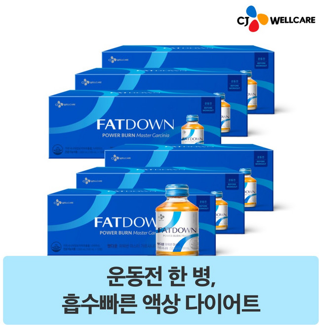 CJ 팻다운 파워번 마스터 가르시니아 10병, 1L, 12개