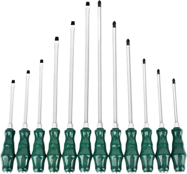 관통형 강력 자력 CR-V 드라이버 12개 세트 다용도 활용, 1세트