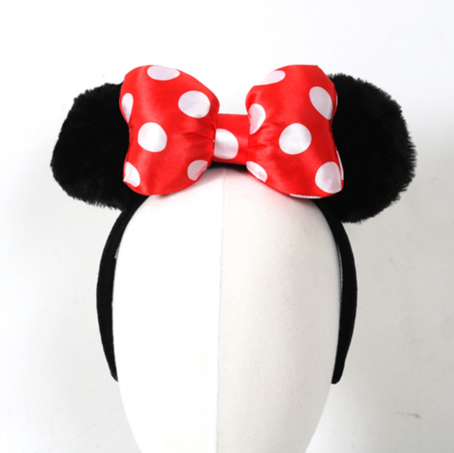 팡파레팡팡 인형 머리띠 파티 소품 동물 놀이공원 인생네컷, 1개, 미키 리본머리띠