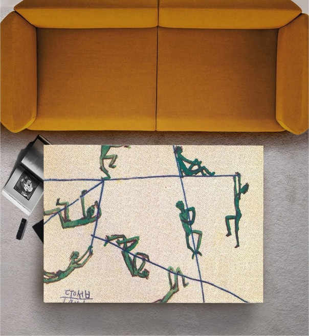 붙이는 패브릭포스터 60x80 가족 동화 황소 한국 서양화가 미술작품 이중섭 123 type, 0083_엽서22