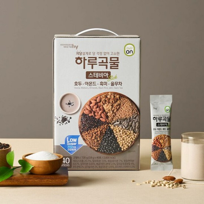 하루곡물 스테비아 호두 아몬드 흑미 율무차 (40포) 2박스, 없음, 18g, 40개입