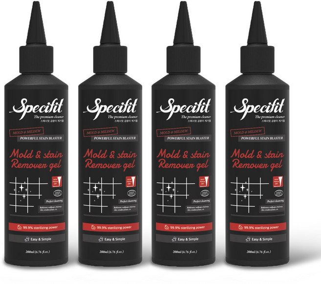 스페시핏 강력 바르는 곰팡이 젤, 4개, 200ml