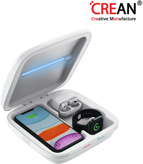 크레앙 UV 무선충전 살균기 for 애플, CREUVST2