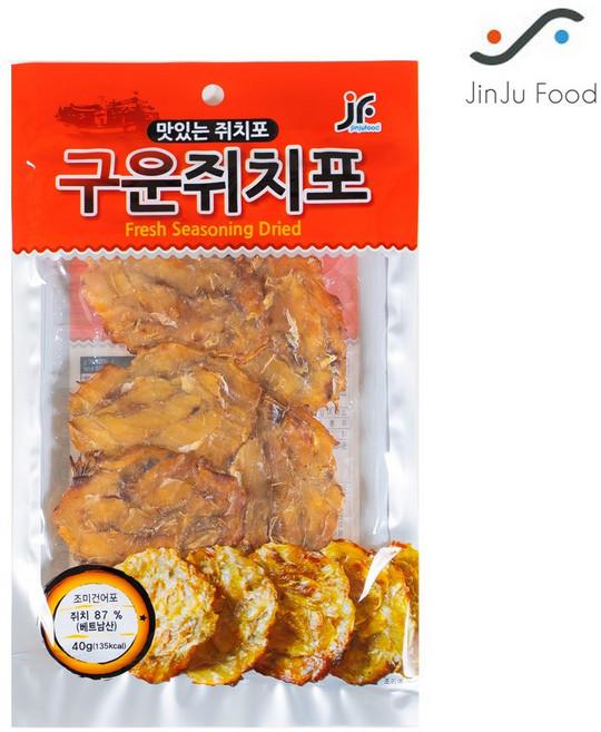 진주 구운 쥐치포 40g 식품 > 스낵/간식 원물간식 기타원물간식, 1개