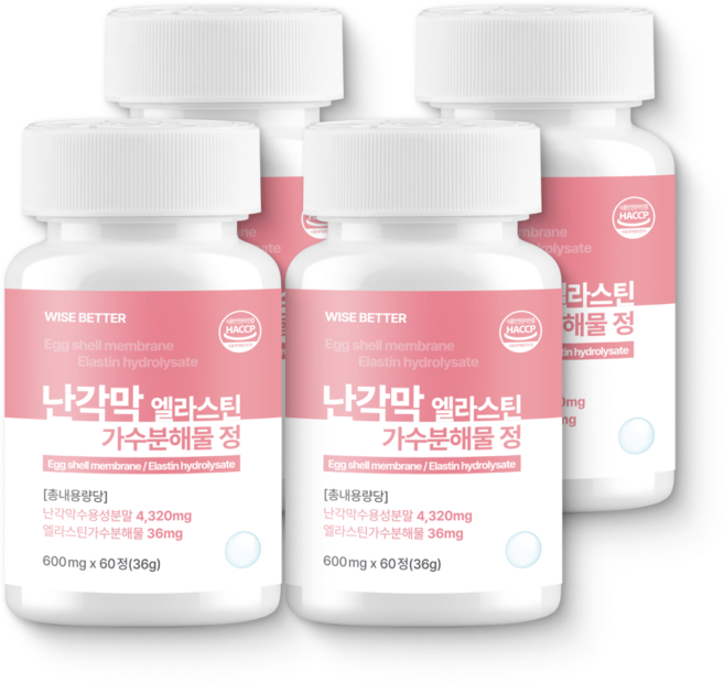 와이즈베러 난각막 가수분해물 HACCP 난각막 콘드로이친, 4개, 60정