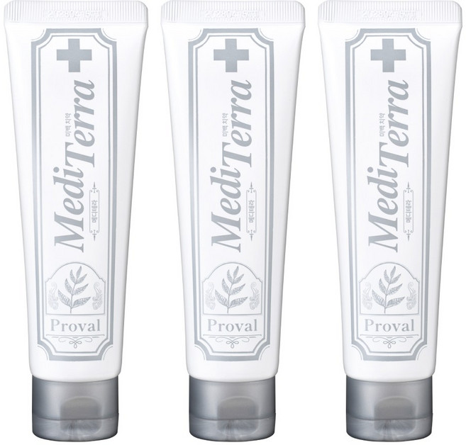 프로벨 메디테라 미백치약 특허성분함유 화이트닝 구취제거+제조사책임보험, 3개, 100g