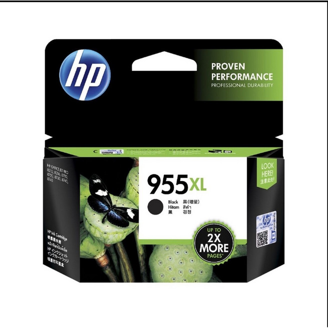 HP 955XL 高容量原廠墨水匣 黑色 L0S72AA 雷標公司貨 專業耐用 頁數加倍, 黑色, 青色, 洋紅色, 黃色, 1個