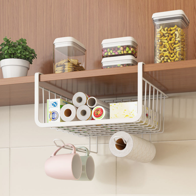 노모레스 무타공 다용도 주방 수납 선반 하부장 언더선반, 1개, 화이트
