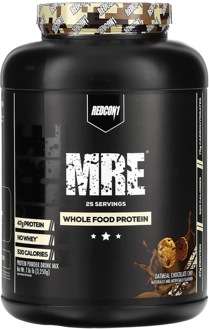 Redcon1 MRE 천연 식품 단백질 오트밀 초콜릿 칩 3250g(7.16lb), Redcon1MRE천연식품단백질오트밀초콜릿칩3250g7, 3.25kg, 1개 - 쿠팡