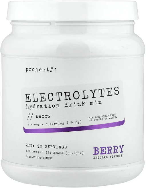 효과가 좋은 Project 1 Nutrition 전해질 수분 보충 드링크 믹스 베리 972g(34.29oz) 최저가격, Project1Nutrition전해질수분보충드링크믹스베, 972g, 1개 - 쿠팡