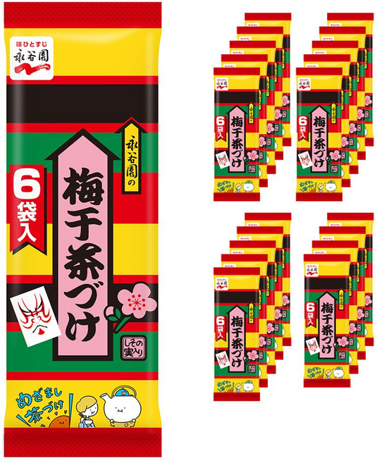 Nagatanien 永谷園 茶泡飯調理包 梅干風味 6包入, 20袋, 33.6g