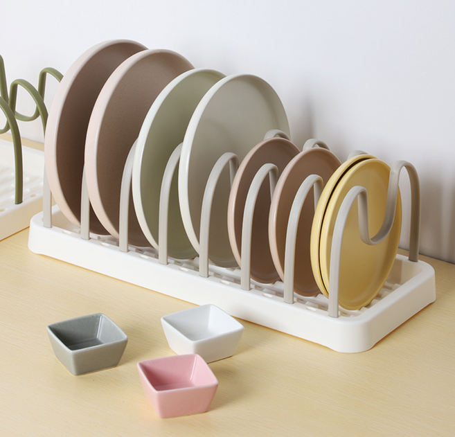 홈앤힐링 주방 접시정리대 물받이 트레이 식기정리대, 화이트, 1개, 1단