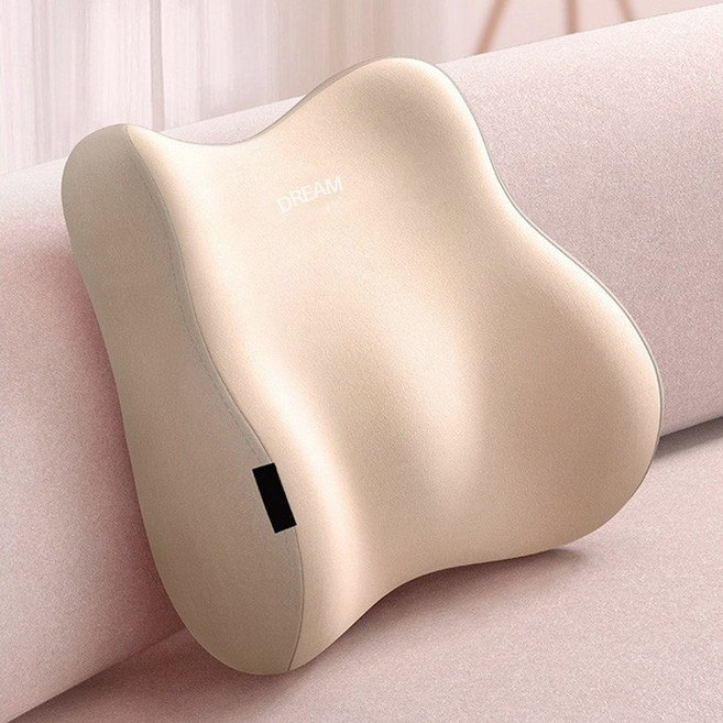 마벨인홈 사무실 의자 침대 차량 허리 등 메모리폼 받침 쿠션, 아이보리