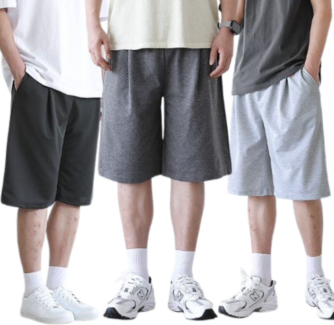 벤티브 1+1 남자 6부 버뮤다팬츠 M~4XL 헬스 와이드 반바지