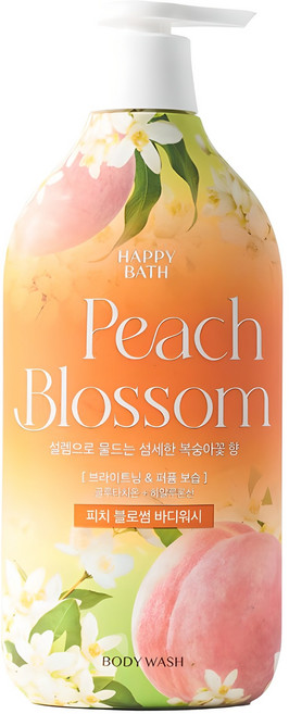 해피바스 피치 블로썸 바디워시 복숭아꽃향, 900g, 1개