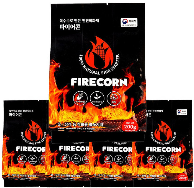 파이어콘 착화제, 200g, 5개