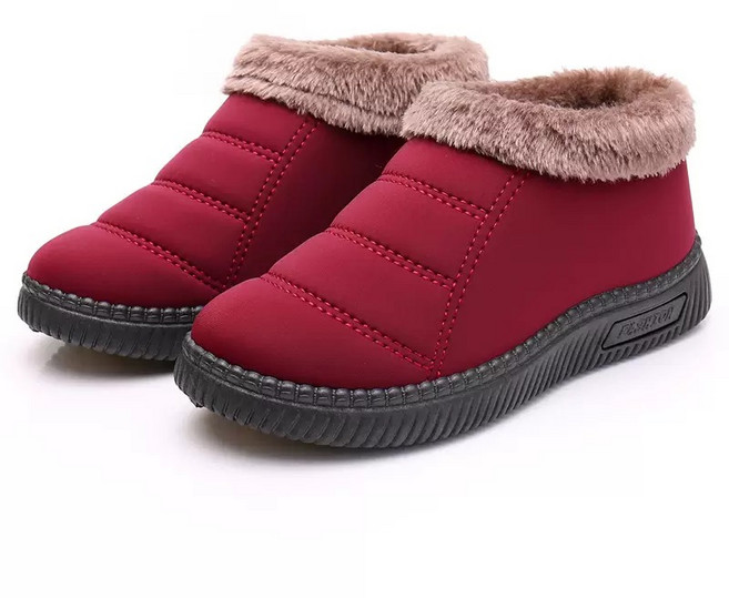 BLTER 여성 겨울 방한화 미끄럼방지 엄마 할머니 털신발 발편한 슬립온 기모 털 따뜻한 볍고 편한 여성신발 데일리 캐주얼 발편한 단화BLC6