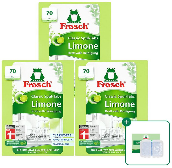 프로쉬 독일 식기세척기세제 클래식 70개입 + 커팅케이스, 3개, 1.05kg