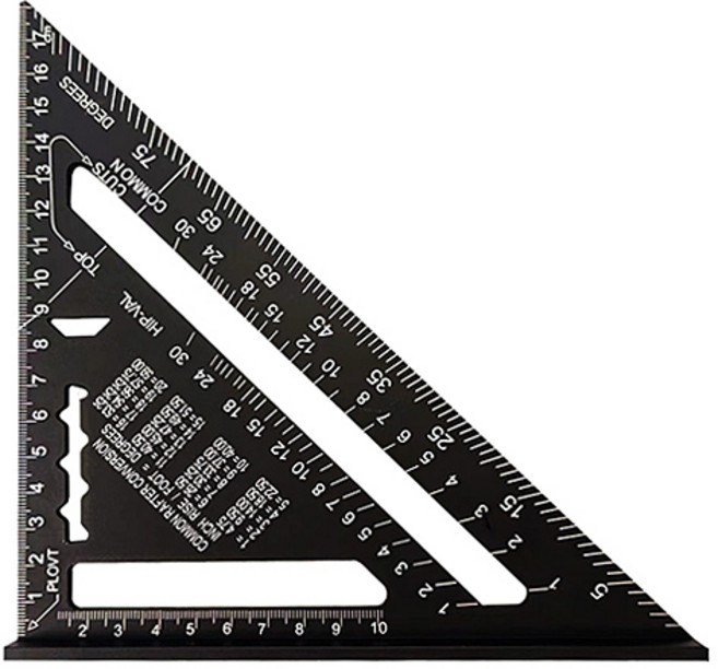 하프문 알루미늄 삼각자 18cm, 1개