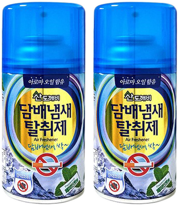 산도깨비 자동분사기용 리필 향캔 담배냄새탈취제 2개